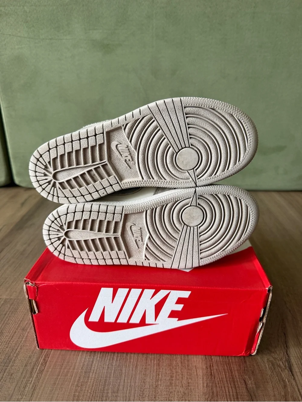 Nike Kids' Air Jordan 1 Mid White and suede Gray Sneakers
